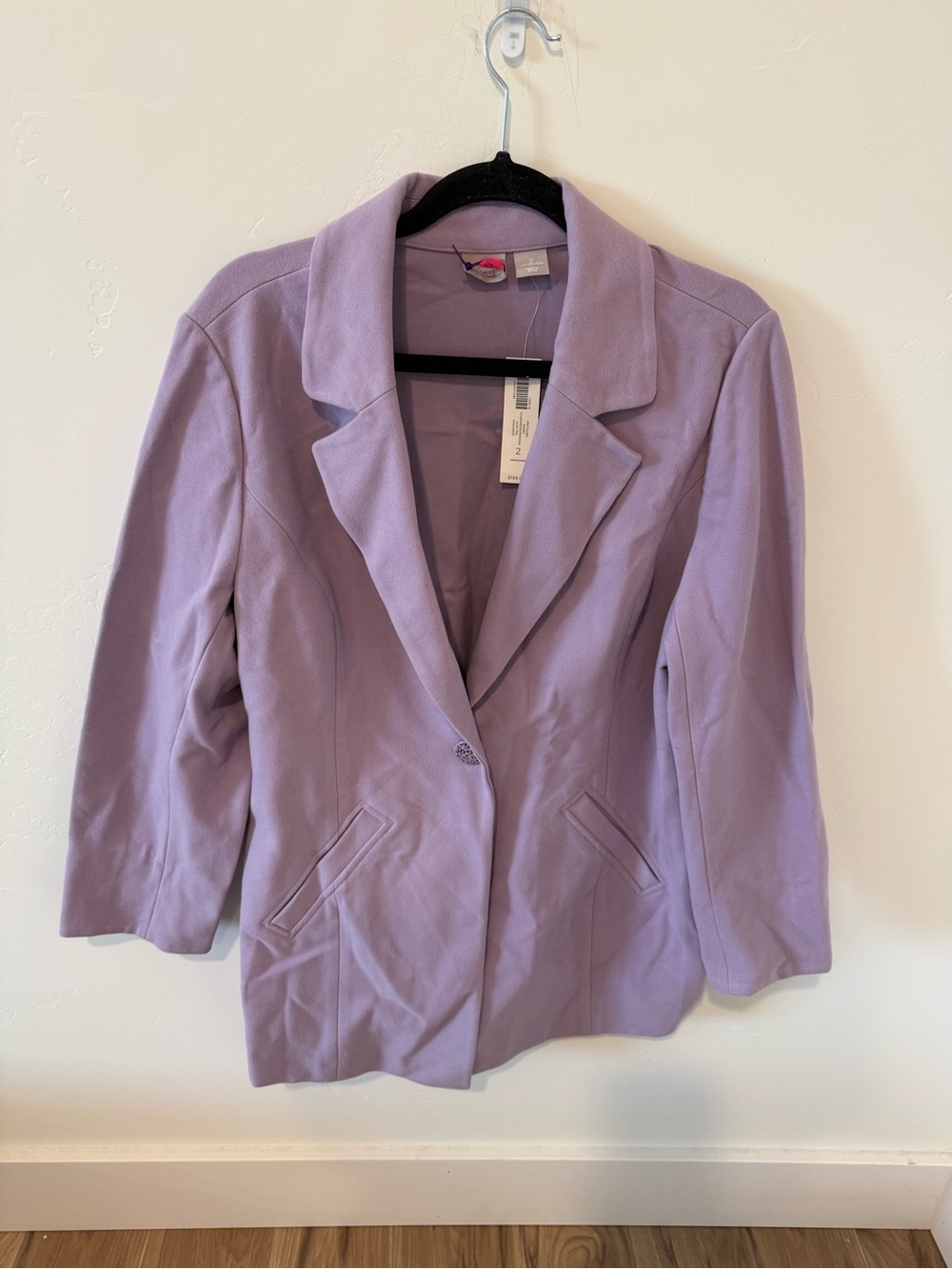 Chicos Lilac Women's Blazer Jacket Single-Button Tailored Coat Plus Size 12/14